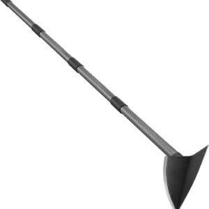 SANDEGOO Hoe Garden Tool,60 Inch Garden Hoe Triangle Gardening Hoe with Sharp Blade for Digging,Weeding,Cutting and Loosing Soil,Adjustable Length Metal Handle (5 FT)