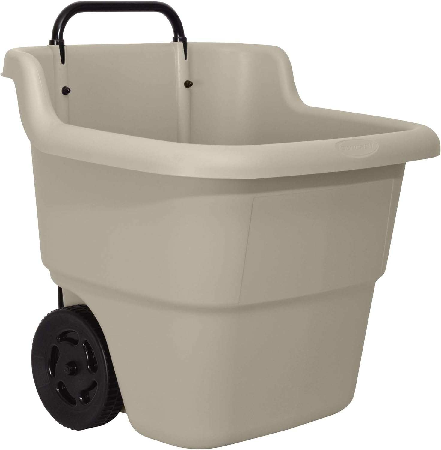 Suncast Resin 15.5 Gallon Multi-Purpose Cart with Wheels, Brown,Taupe - Image 2