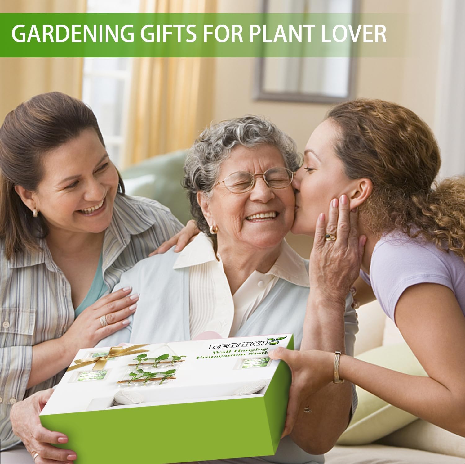 Plant Propagation Station Wall Hanging, Plant Terrarium with 2 Tiered Wooden Stand for Hydroponics Plants, Unique Gardening Gifts for Women Mom Plant Lovers - 6 Bulb Glass Vases - Image 6