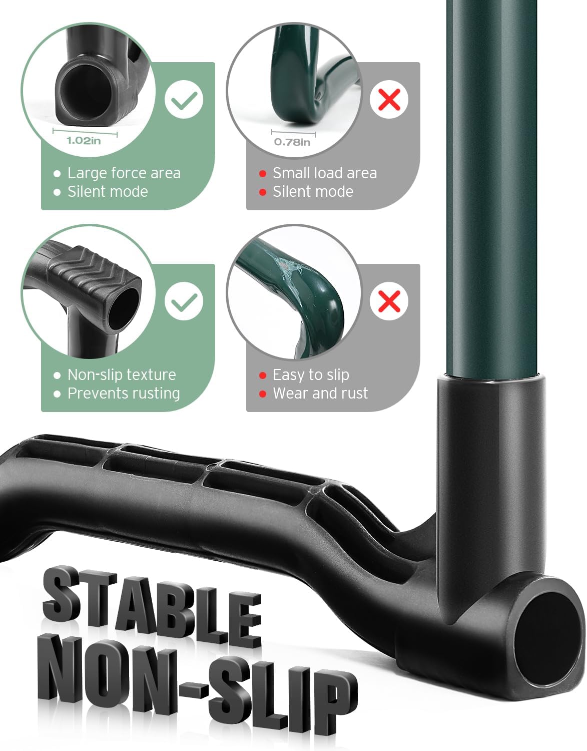 Garden Kneeler and Seat Heavy Duty, Foldable Gardening Stool - 2024 Upgraded Widened to 10" Stable Wear-resistant Prevent Knee and Back Pain, Beautiful Logo high-end 2 Large Tool Bags Gift for Women - Image 3