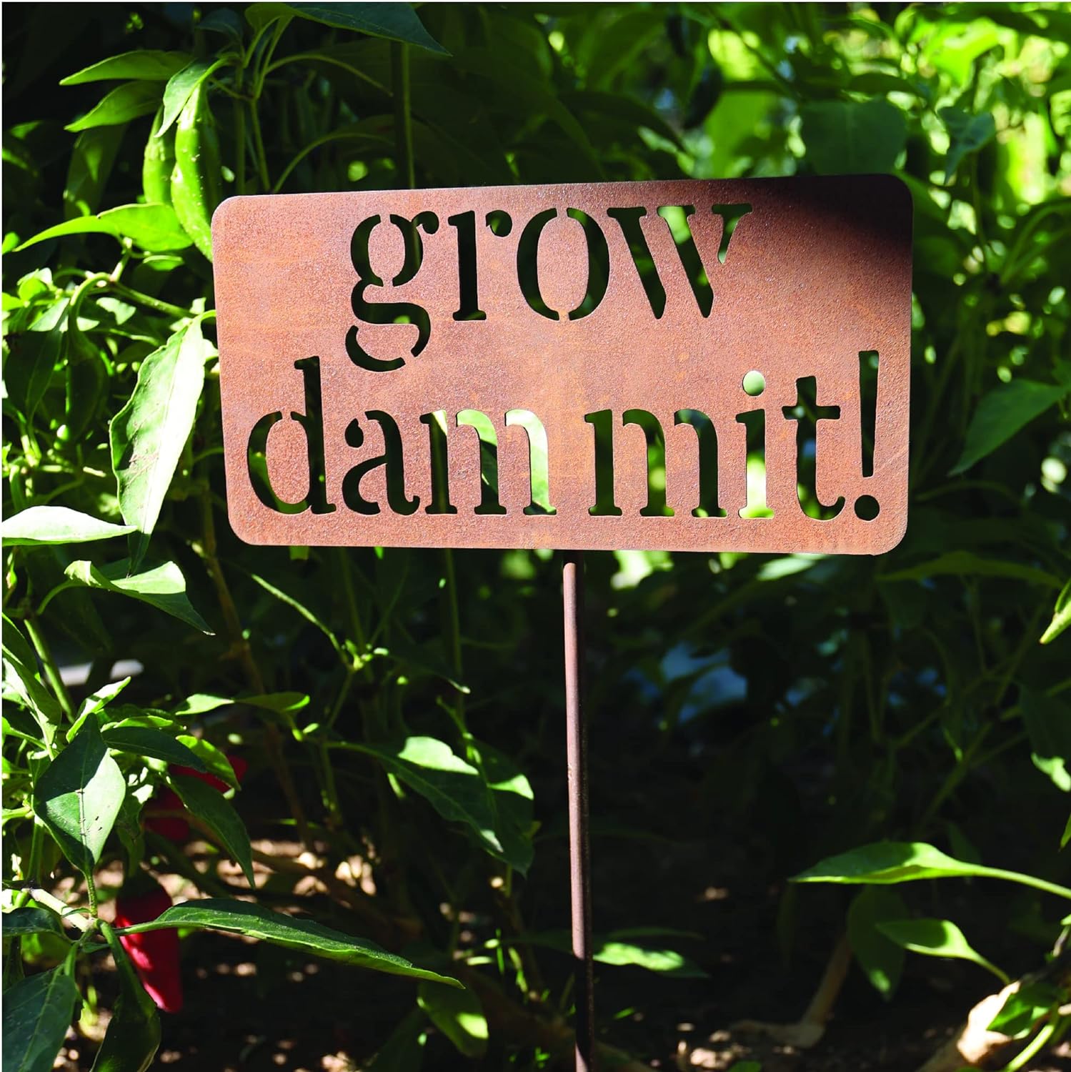 Island Genius Grow Dammit Funny Garden Décor Sign Gardening Gifts for Women and Men Who Love Plants, Alloy Steel - Image 5